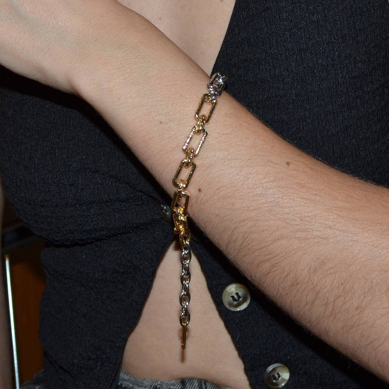 Pulsera Rectángulos Bicolor