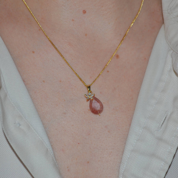Collar Cuarzo Fresa
