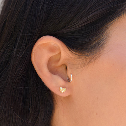 Piercing Corazón con Zirconias – Guayaba Joyeria