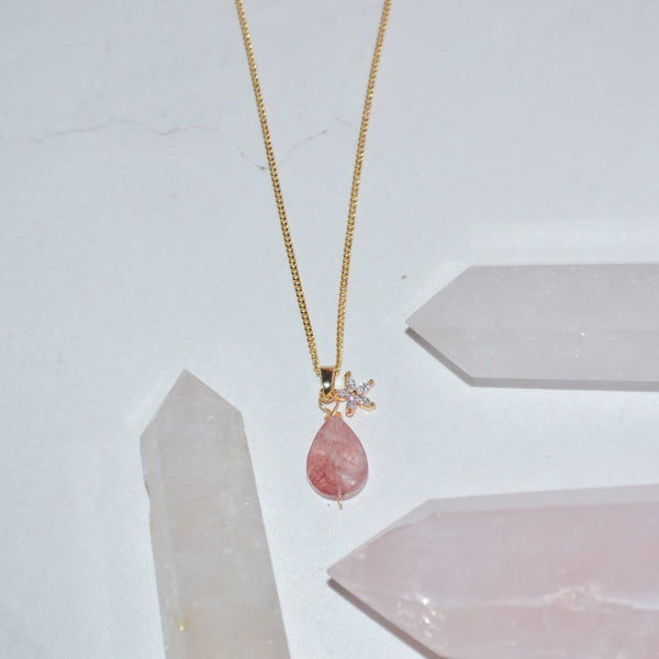 Collar Cuarzo Fresa