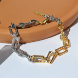Pulsera Rectángulos Bicolor