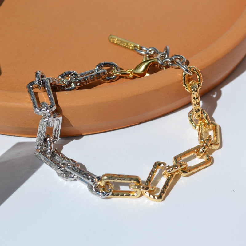Pulsera Rectángulos Bicolor