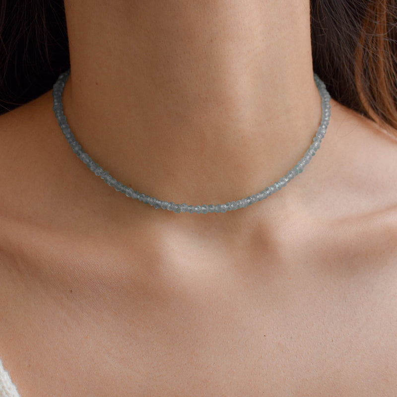 Choker Aguamarina