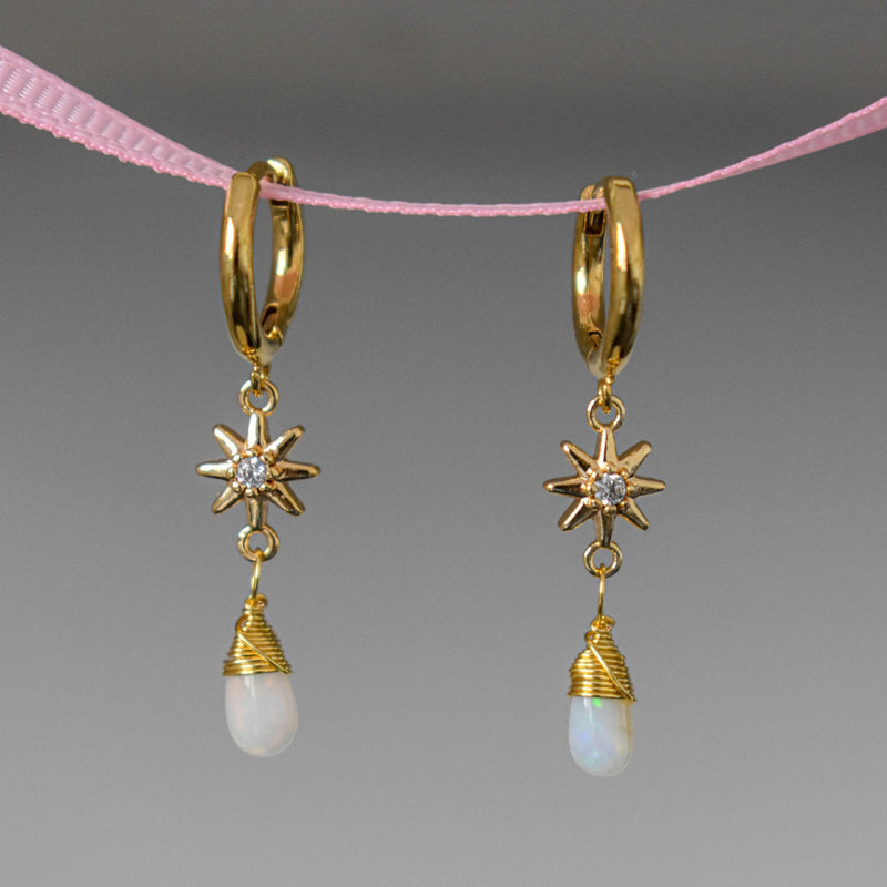 Aretes Gota champaña