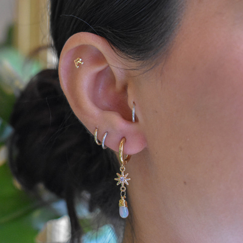 Aretes Gota champaña