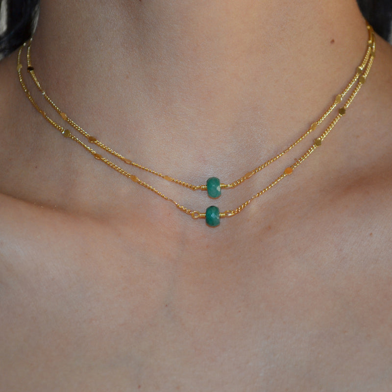 Choker Doble Esmeralda