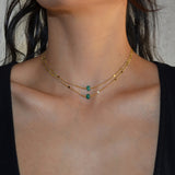 Choker Doble Esmeralda