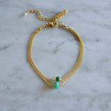 Pulsera Doble Esmeralda