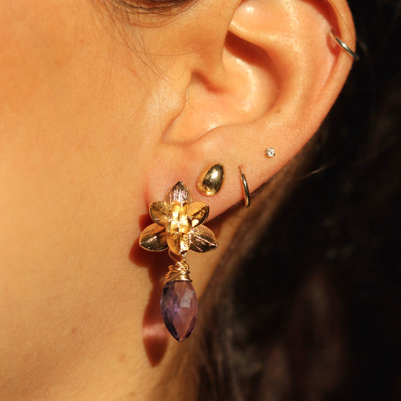 Aretes Flor de Amatista