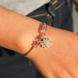 Pulsera Flor Violeta