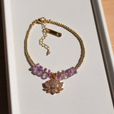 Pulsera Flor Violeta