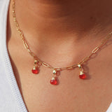 Collar Triple Cornalina